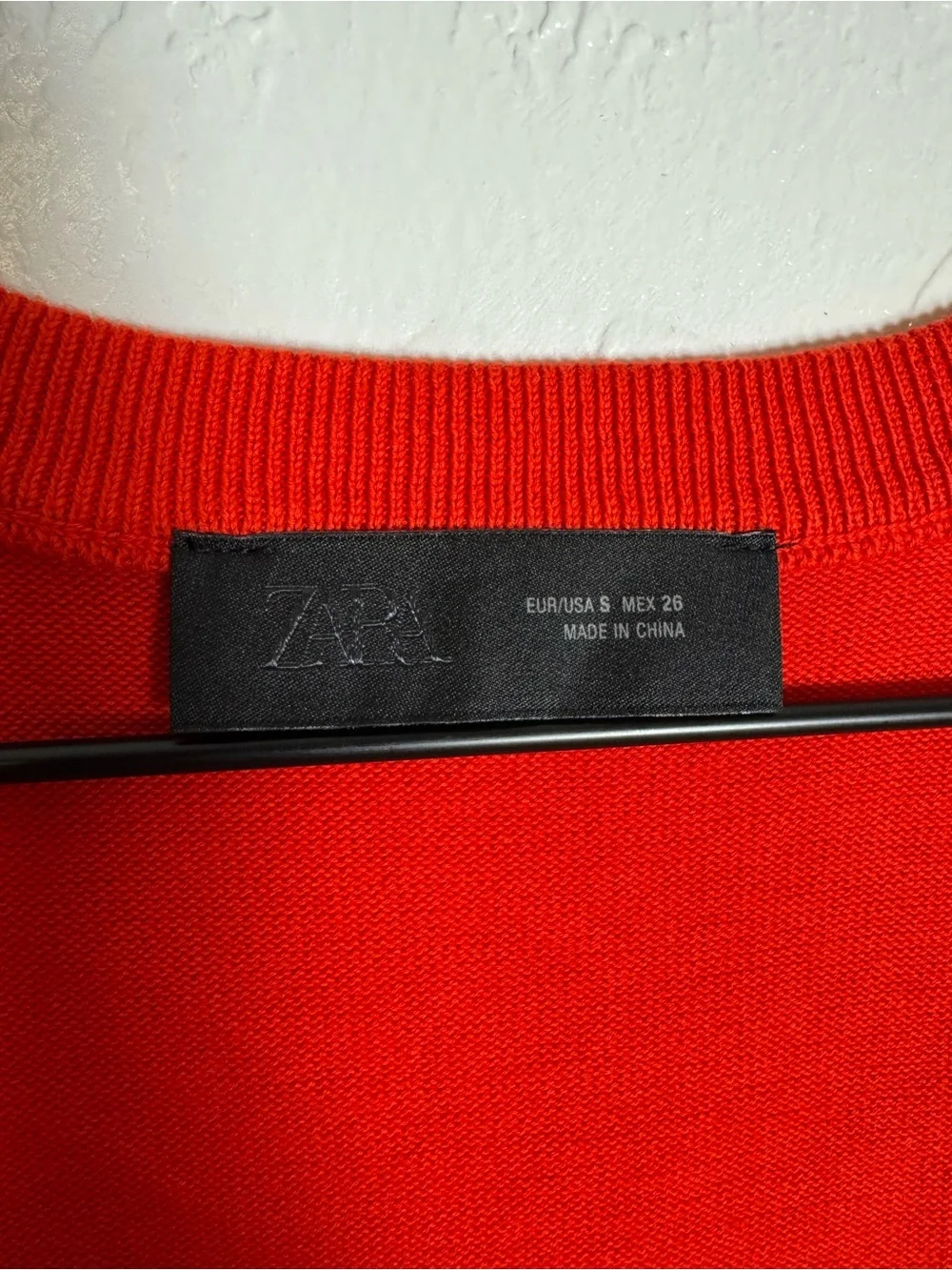 Zara Red Sleeveless Knit Top Deep Scoop V-Neck Sweater Vest Tank